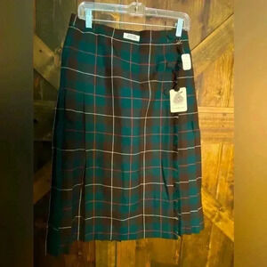 Vintage Surrey Classics MacKinnon Hunting Tartan Plaid 100% Wool Skirt Size 16